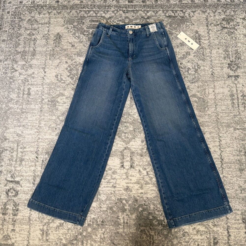 AMO Edith Trouser Low Rise Easy Fit Wide Flare 25